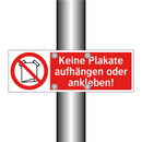 Keine Plakate aufhängen oder ankleben!