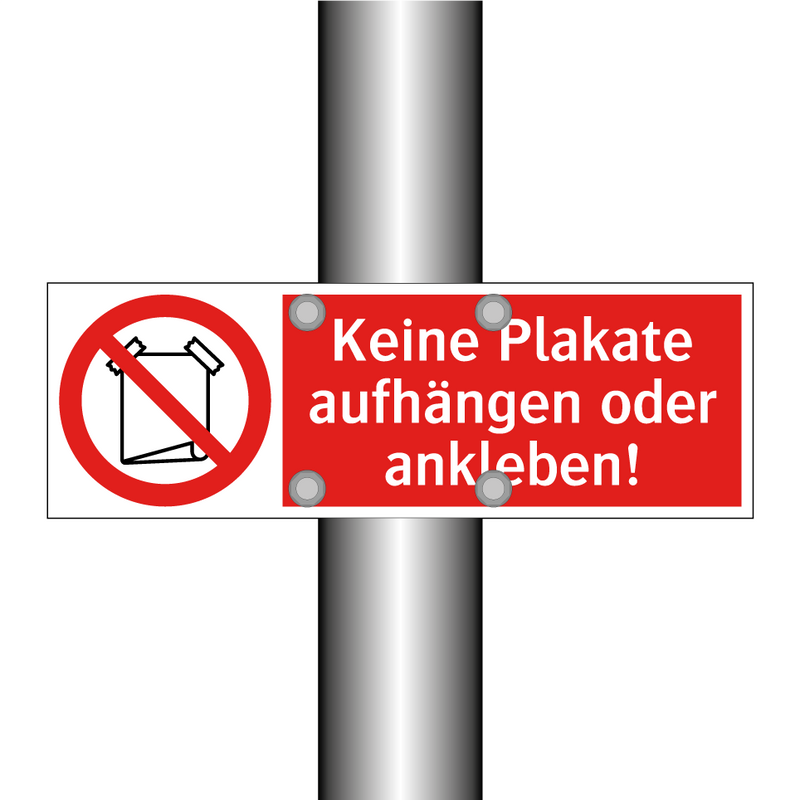 Keine Plakate aufhängen oder ankleben!