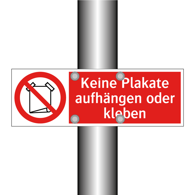 Keine Plakate aufhängen oder kleben