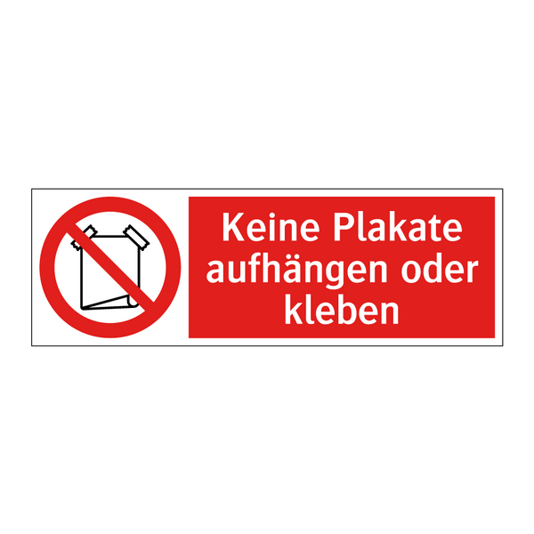 Keine Plakate aufhängen oder kleben