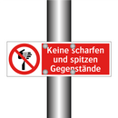 Keine scharfen und spitzen Gegenstände