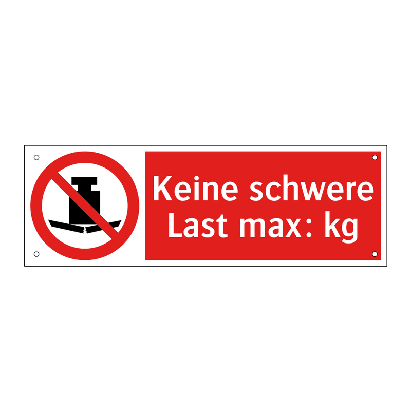 Keine schwere Last max: kg