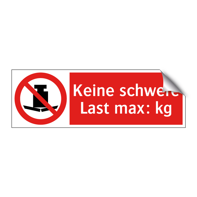 Keine schwere Last max: kg