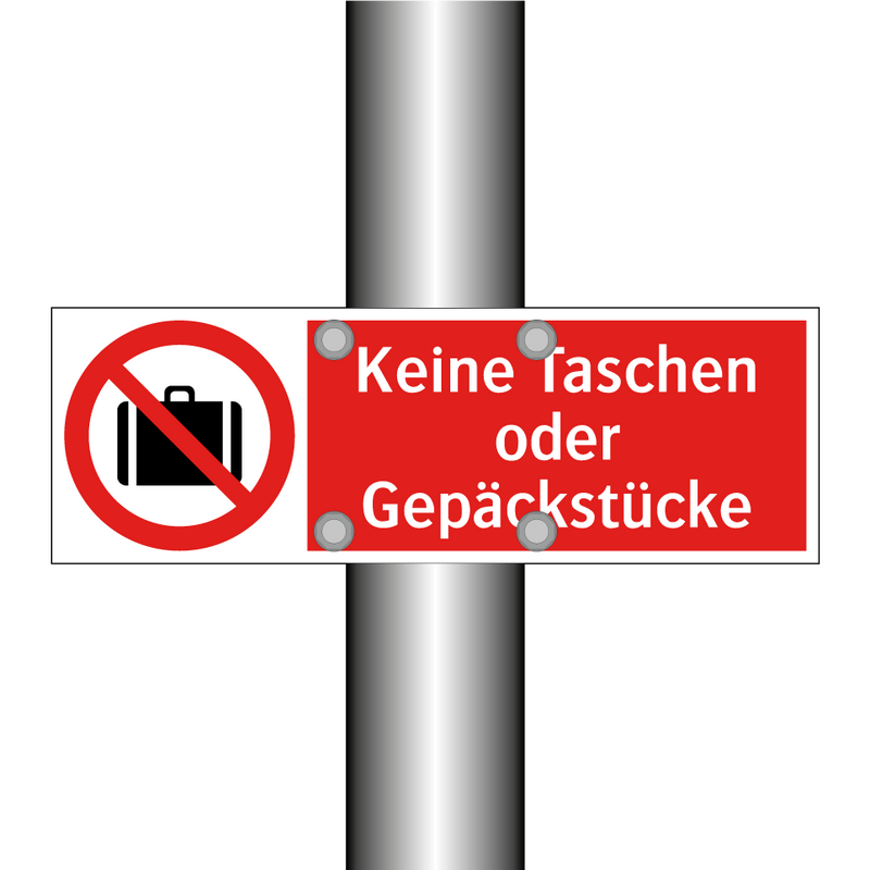 Keine Taschen oder Gepäckstücke