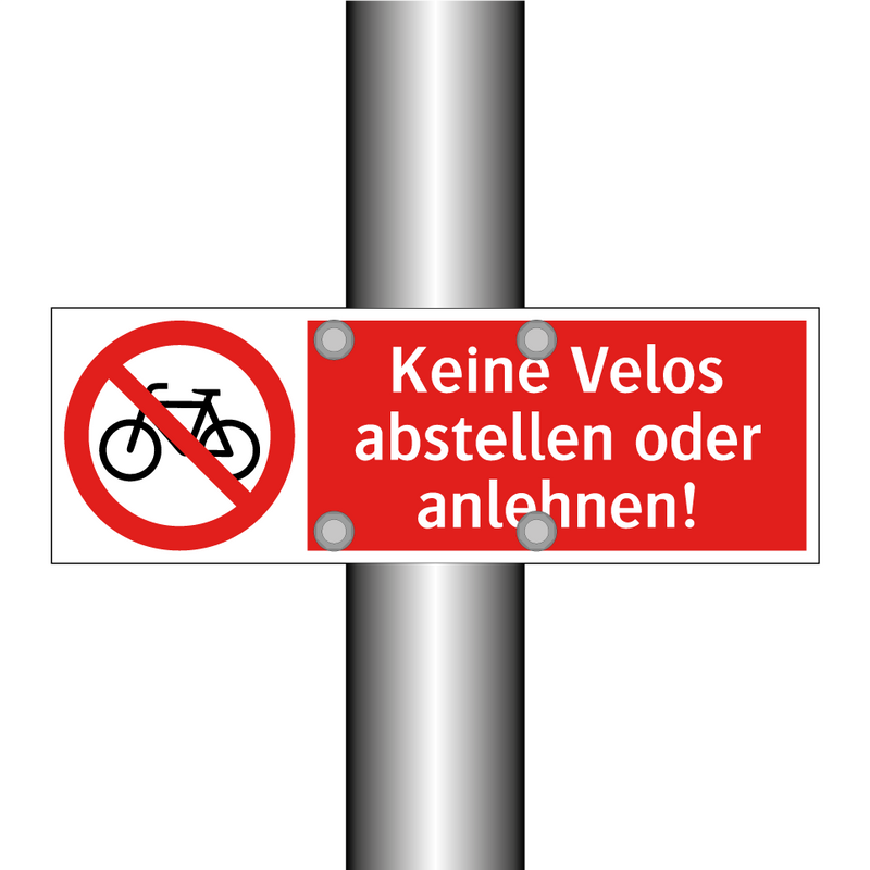Keine Velos abstellen oder anlehnen!