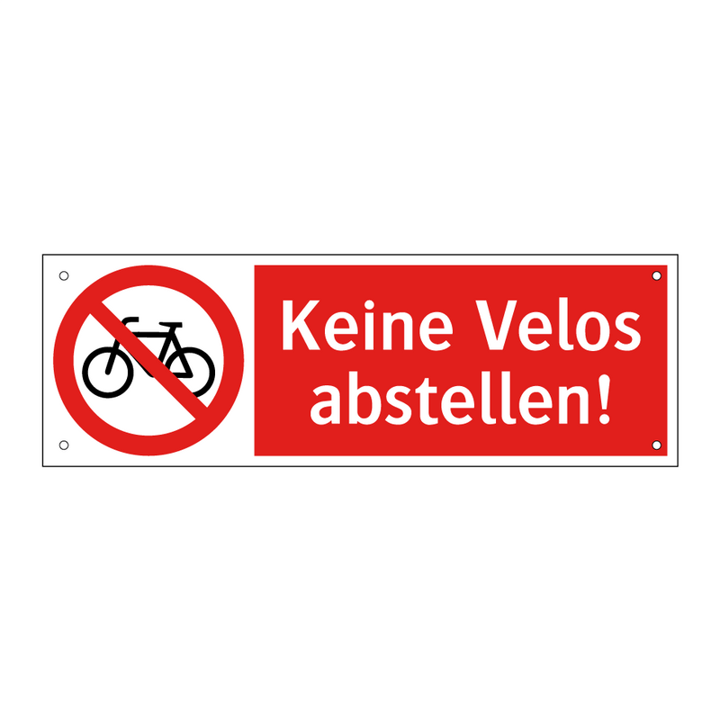 Keine Velos abstellen!