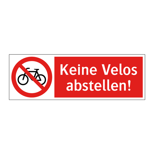 Keine Velos abstellen!