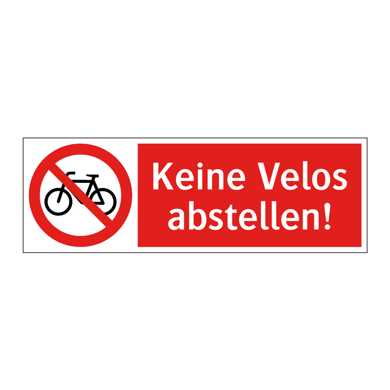 Keine Velos abstellen!