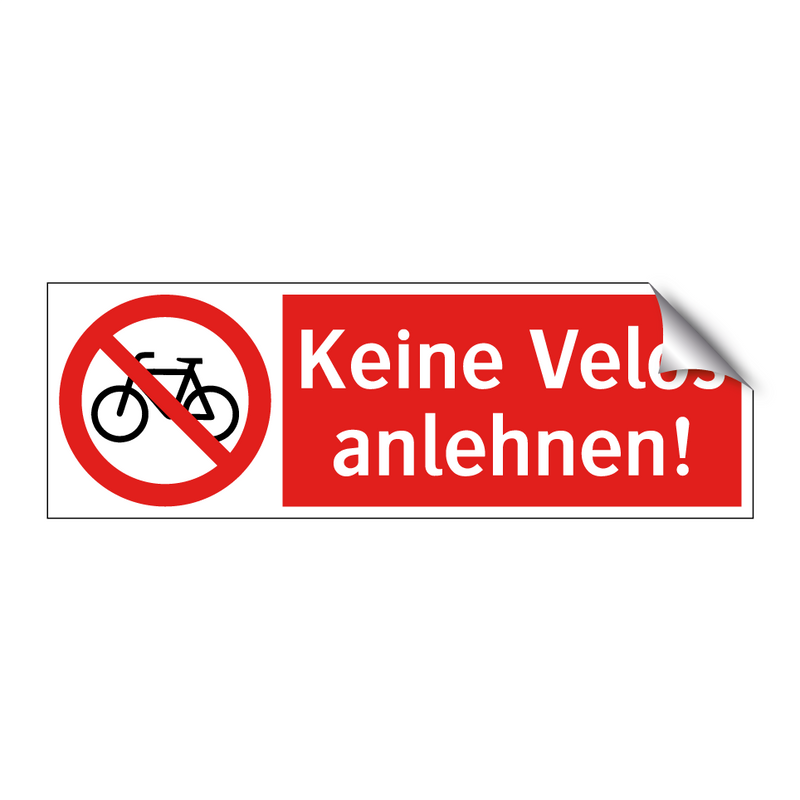 Keine Velos anlehnen!