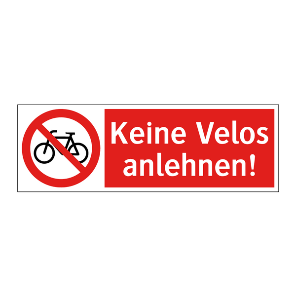 Keine Velos anlehnen!