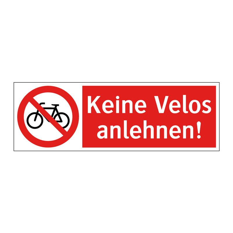 Keine Velos anlehnen!