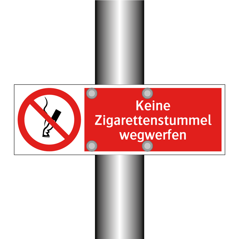 Keine Zigarettenstummel wegwerfen