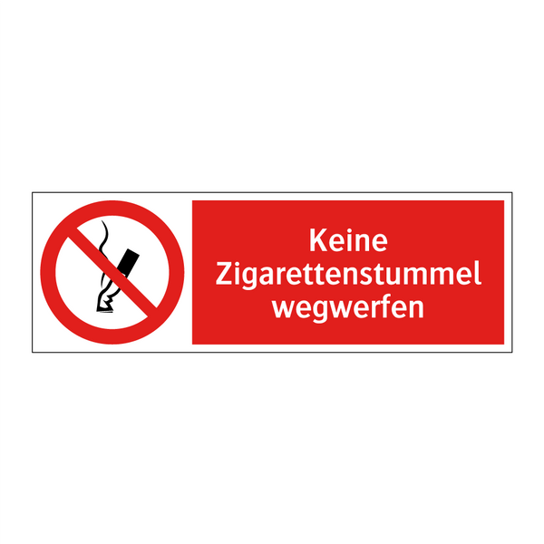 Keine Zigarettenstummel wegwerfen