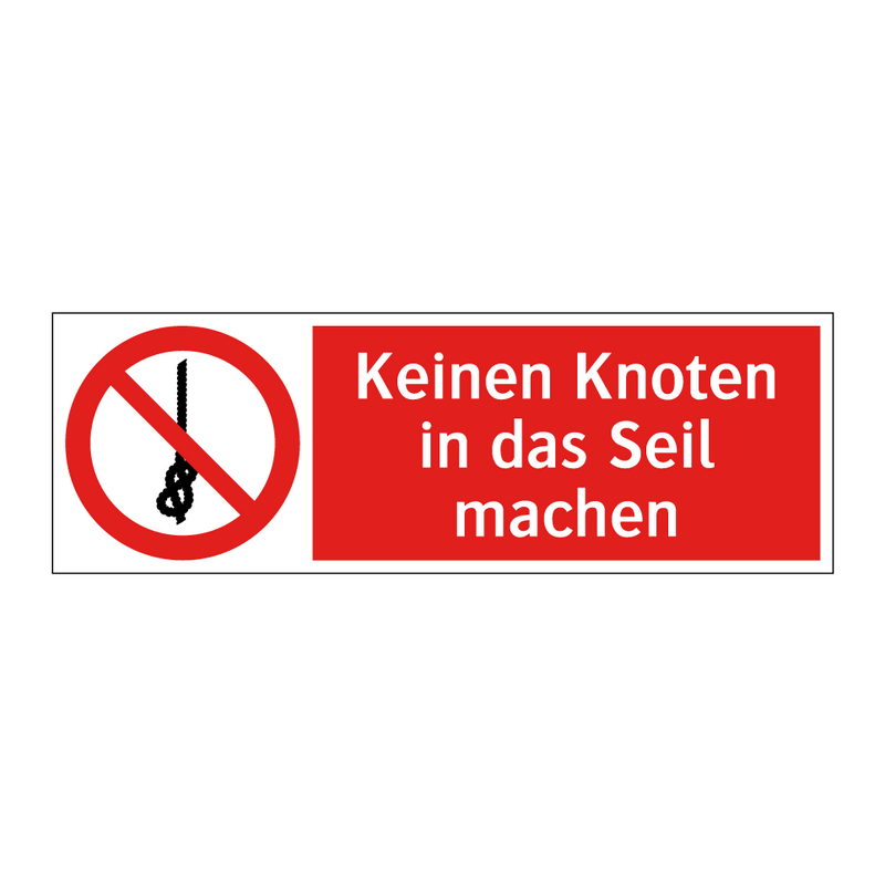 Keinen Knoten in das Seil machen