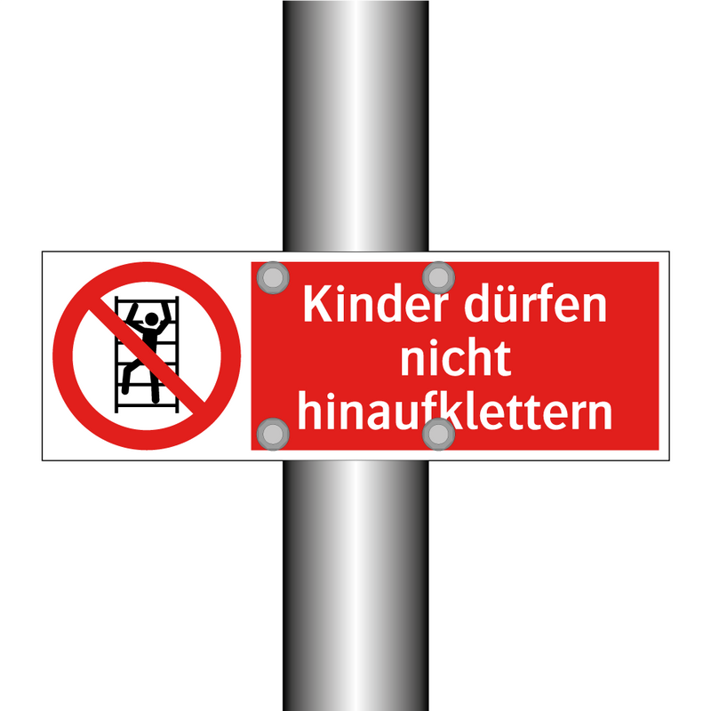 Kinder dürfen nicht hinaufklettern