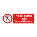 Kinder dürfen nicht hinaufklettern