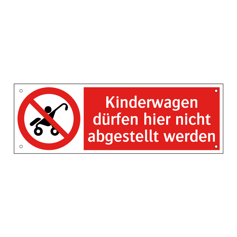 Kinderwagen dürfen hier nicht abgestellt werden