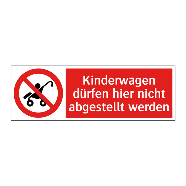Kinderwagen dürfen hier nicht abgestellt werden