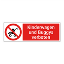 Kinderwagen und Buggys verboten