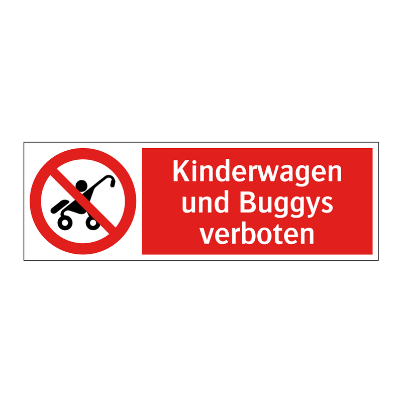 Kinderwagen und Buggys verboten