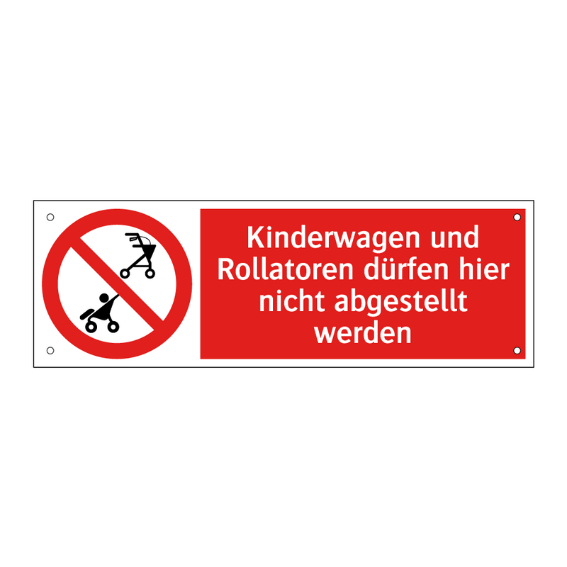 Kinderwagen und Rollatoren dürfen hier nicht abgestellt werden