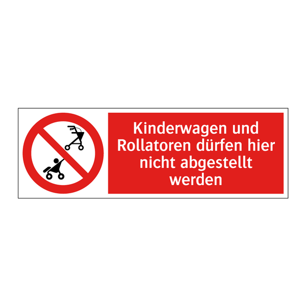 Kinderwagen und Rollatoren dürfen hier nicht abgestellt werden