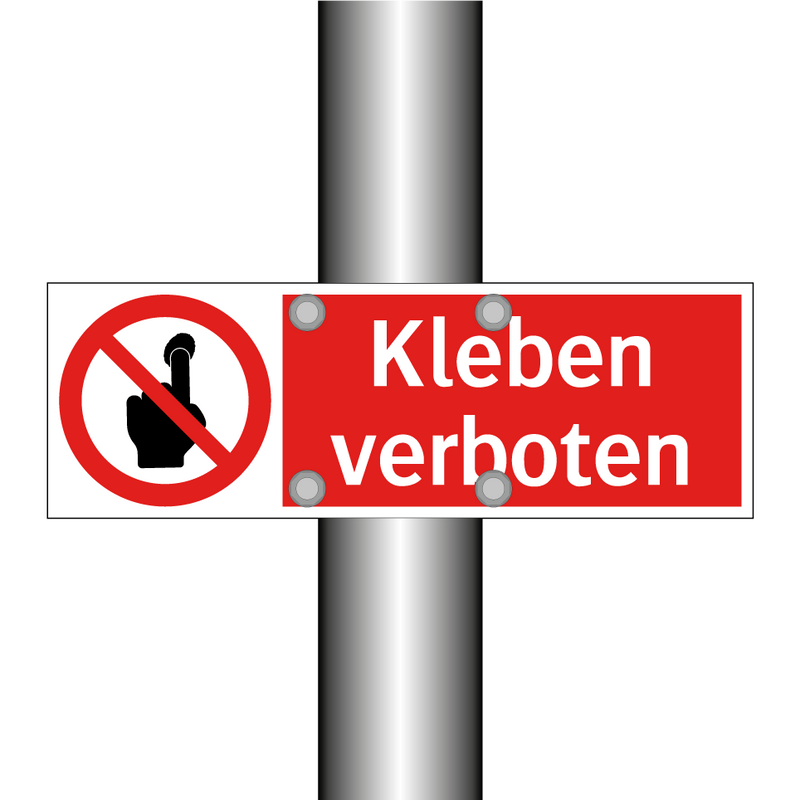 Kleben verboten