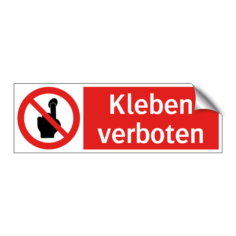 Kleben verboten
