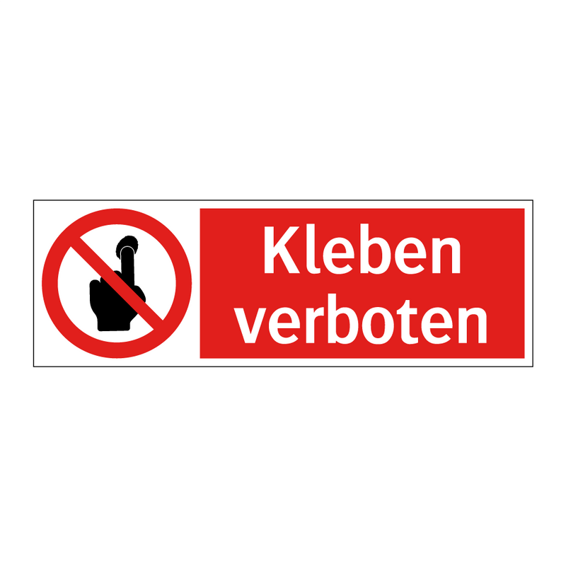 Kleben verboten