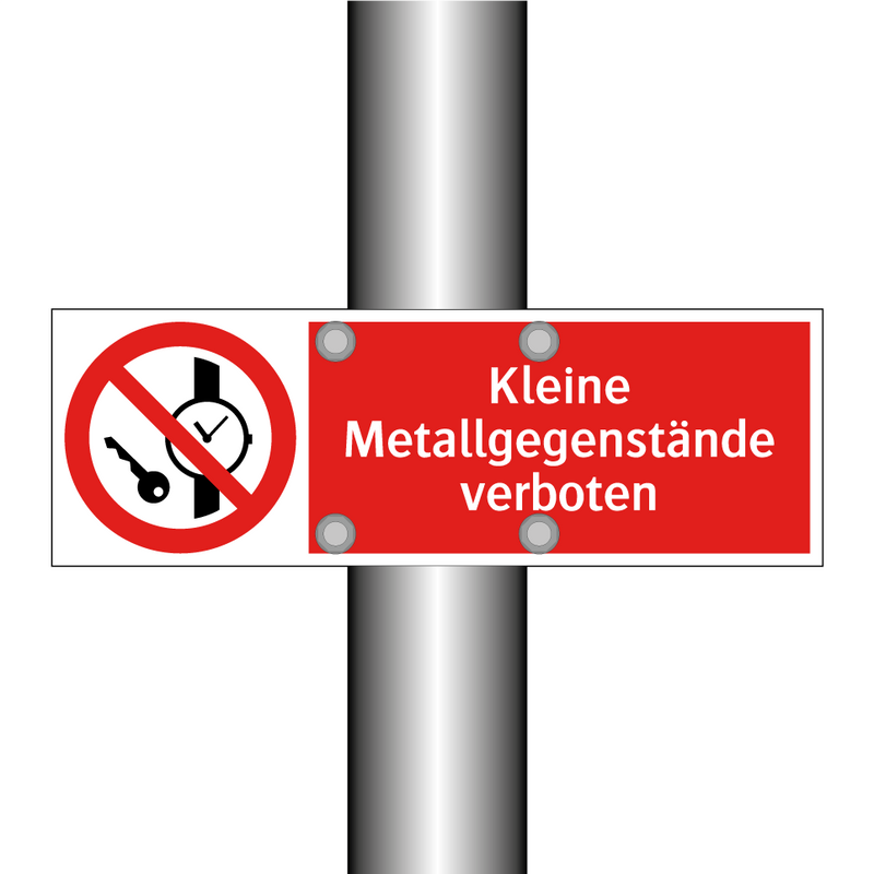 Kleine Metallgegenstände verboten