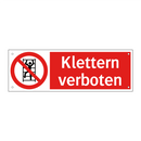 Klettern verboten