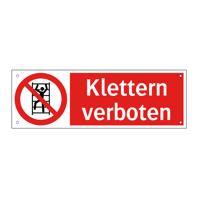 Klettern verboten