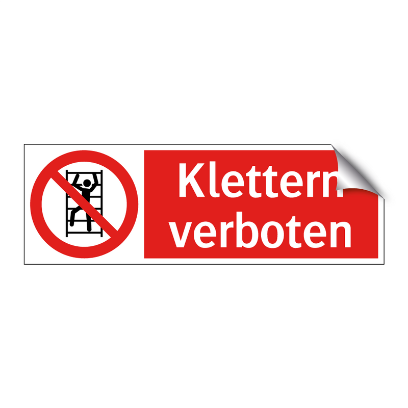 Klettern verboten