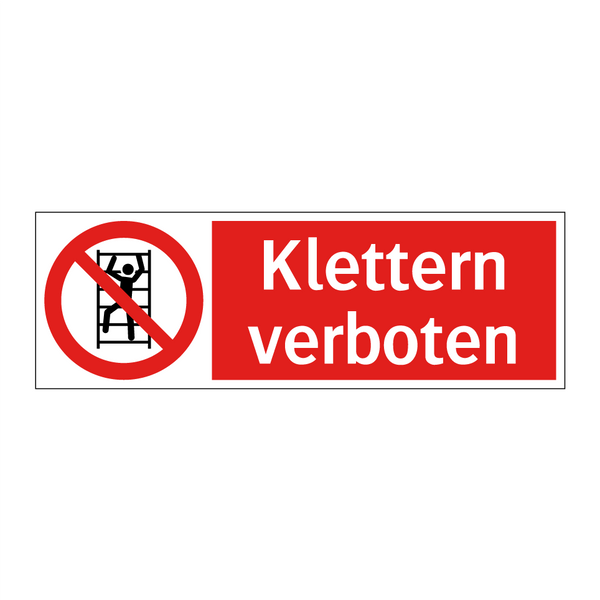 Klettern verboten
