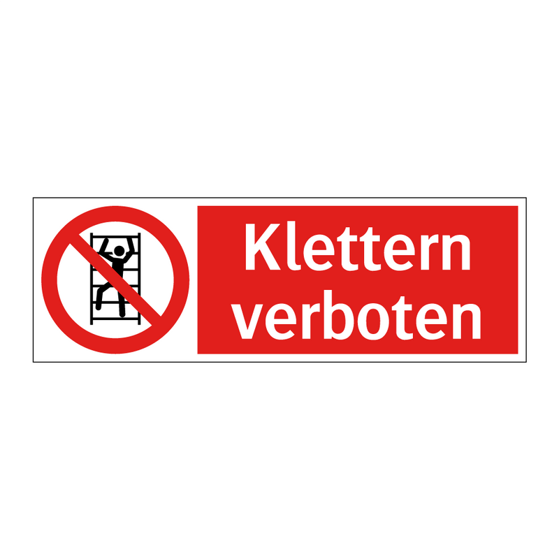 Klettern verboten