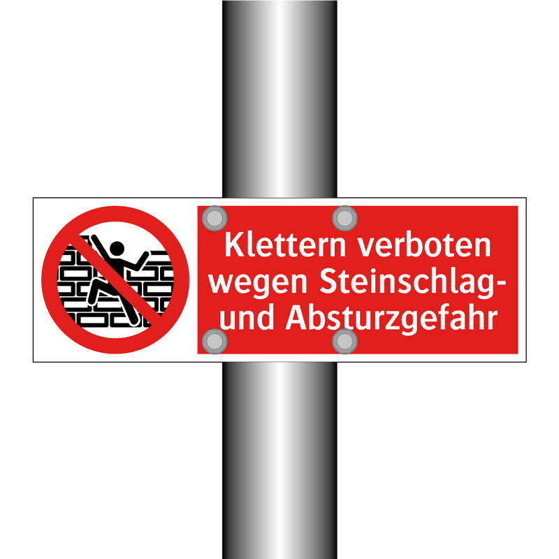 Klettern verboten wegen Steinschlag- und Absturzgefahr