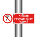Klettern verboten! Eltern haften!