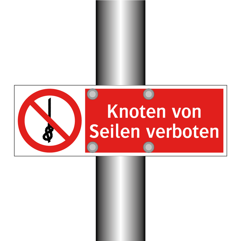 Knoten von Seilen verboten