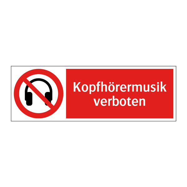 Kopfhörermusik verboten