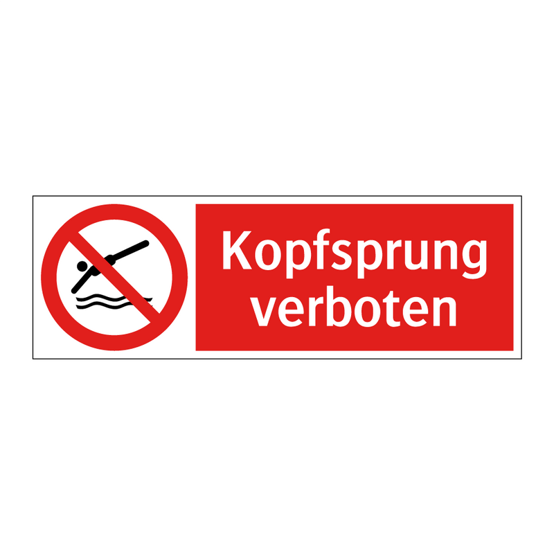 Kopfsprung verboten