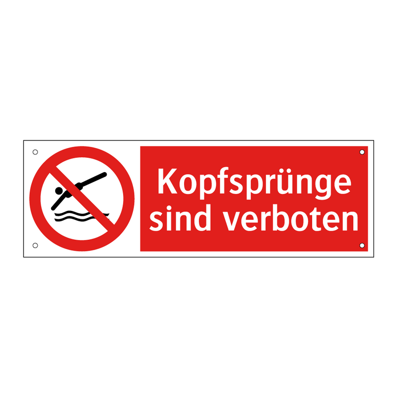 Kopfsprünge sind verboten