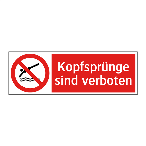 Kopfsprünge sind verboten