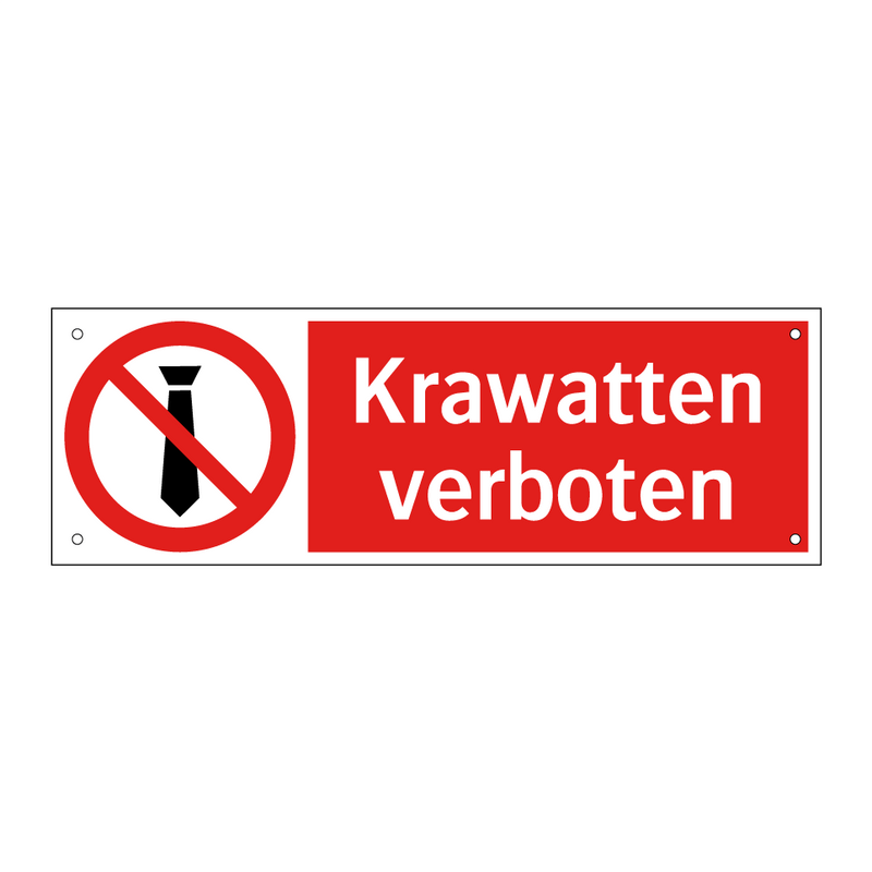 Krawatten verboten