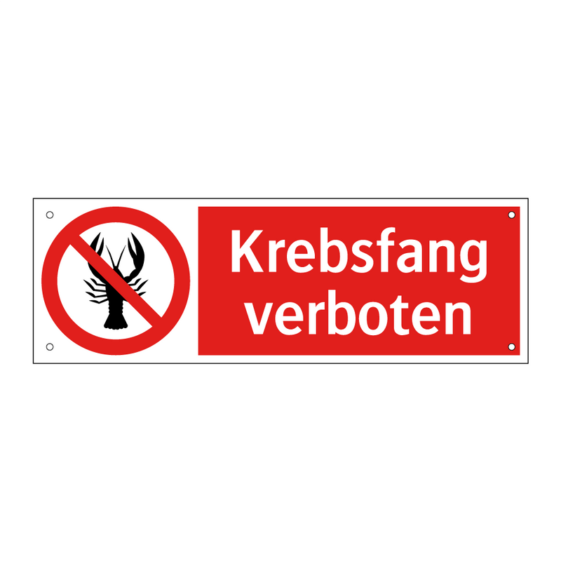 Krebsfang verboten