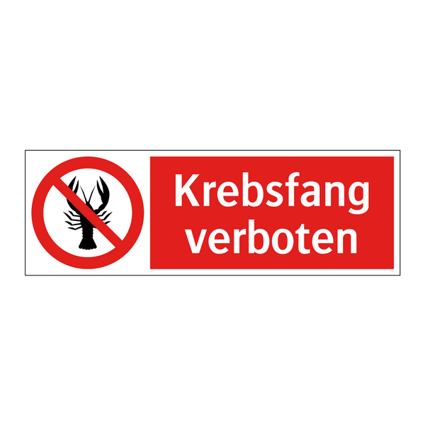 Krebsfang verboten