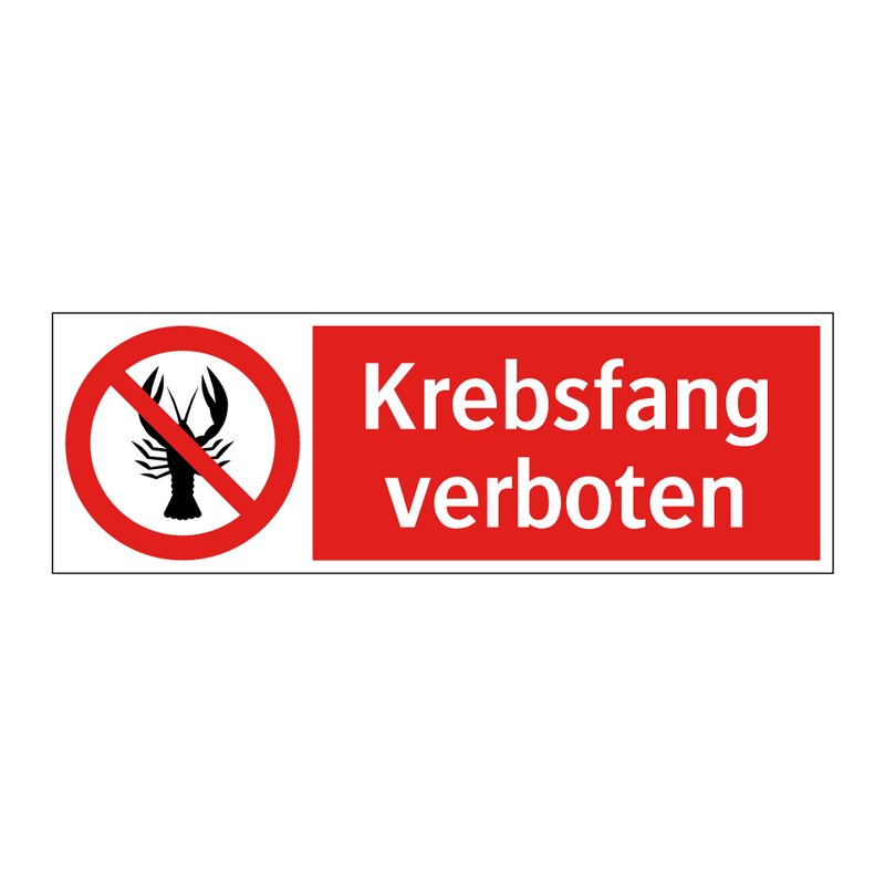 Krebsfang verboten