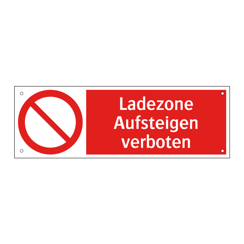 Ladezone Aufsteigen verboten