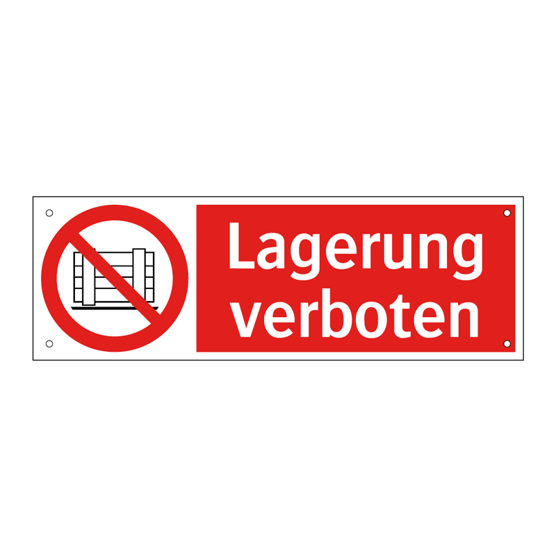Lagerung verboten