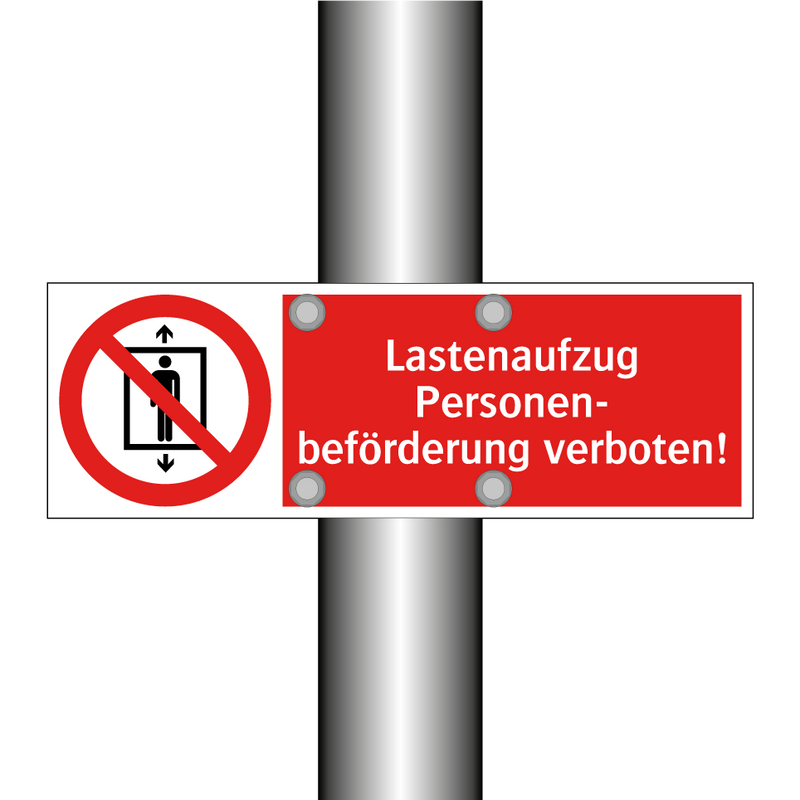 Lastenaufzug Personen- beförderung verboten!