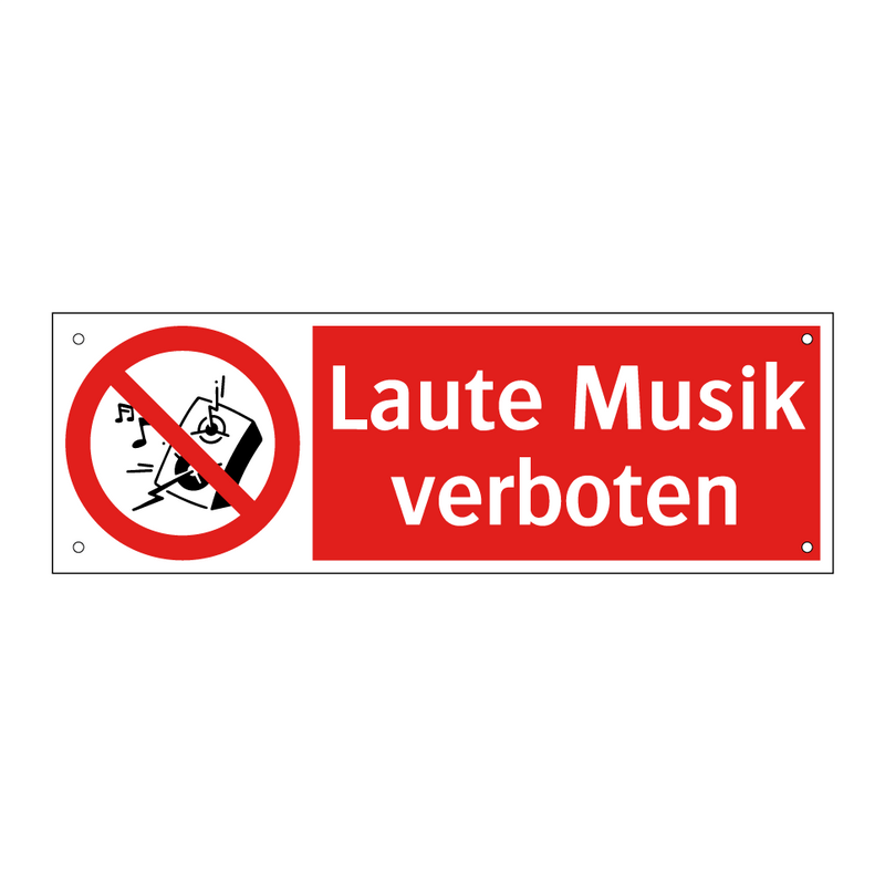 Laute Musik verboten